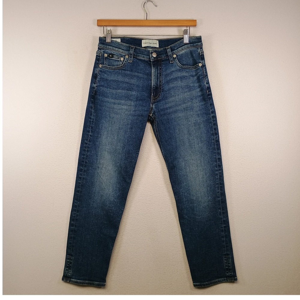 Minimalist Calvin Klein Jeans Womens 28 Blue Mid Rise Boy‎ Premium Italian Denim